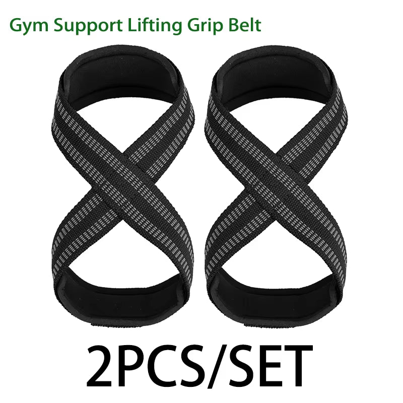 2PCS Weightlifting Hand Belt Anti-Slip Sport Fitness Wrist Wraps Straps Gym Support Lifting Grip Belt Fitness Bodybuilding